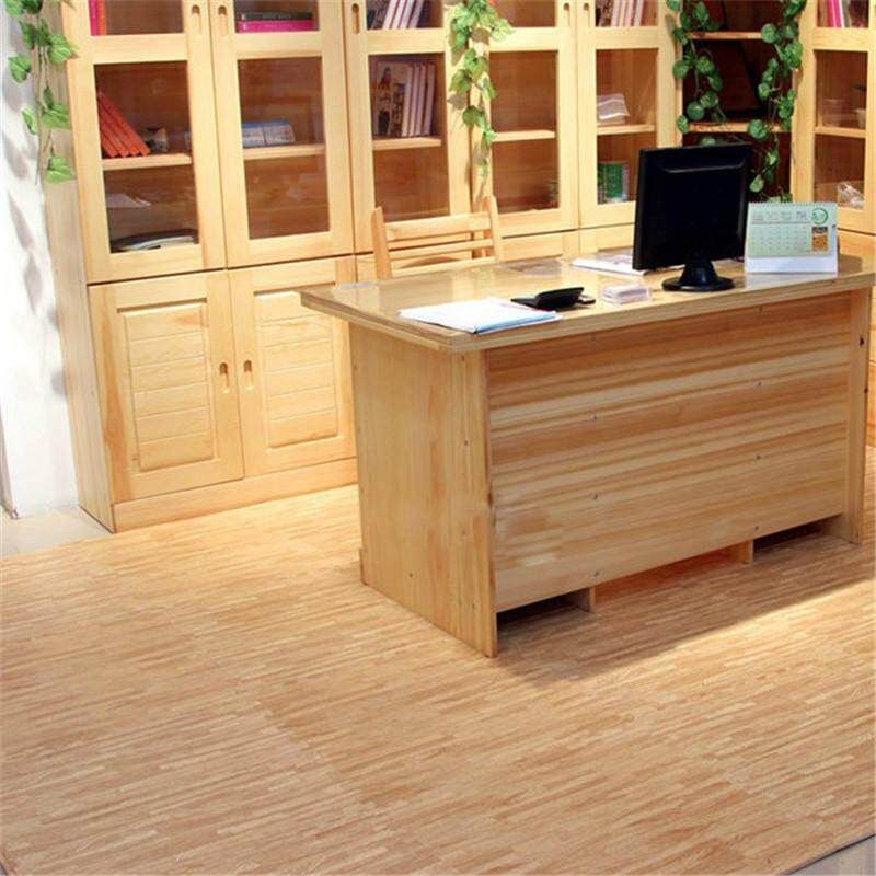 Wood Grain Ground Mats Dark Carpet Split Joint EVA Puzzle Baby Beige