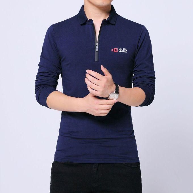 High Quality Polo Shirt Mens Long Sleeve Polo Shirts Plus Size Solid Tee Shirt