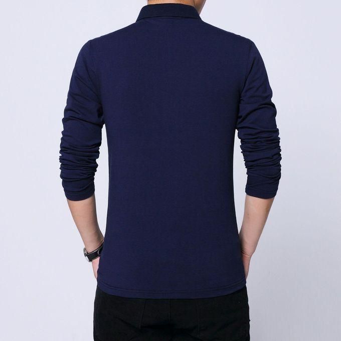 High Quality Polo Shirt Mens Long Sleeve Polo Shirts Plus Size Solid Tee Shirt