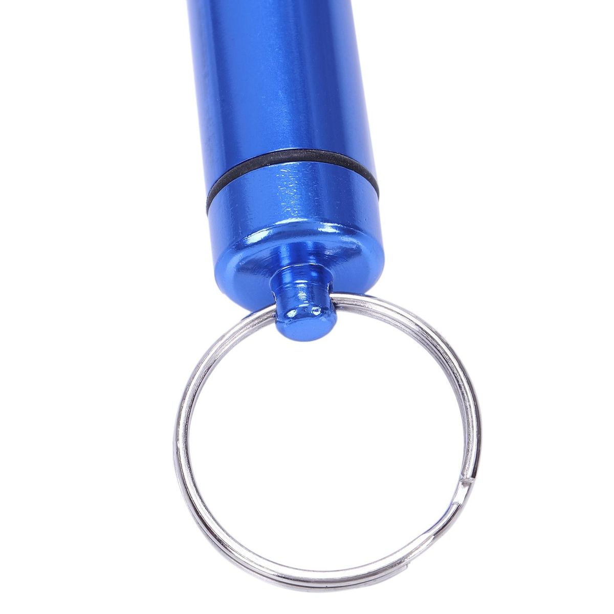 Royal Blue Aluminum Pill Tablet Case Box Cylinder Holder w