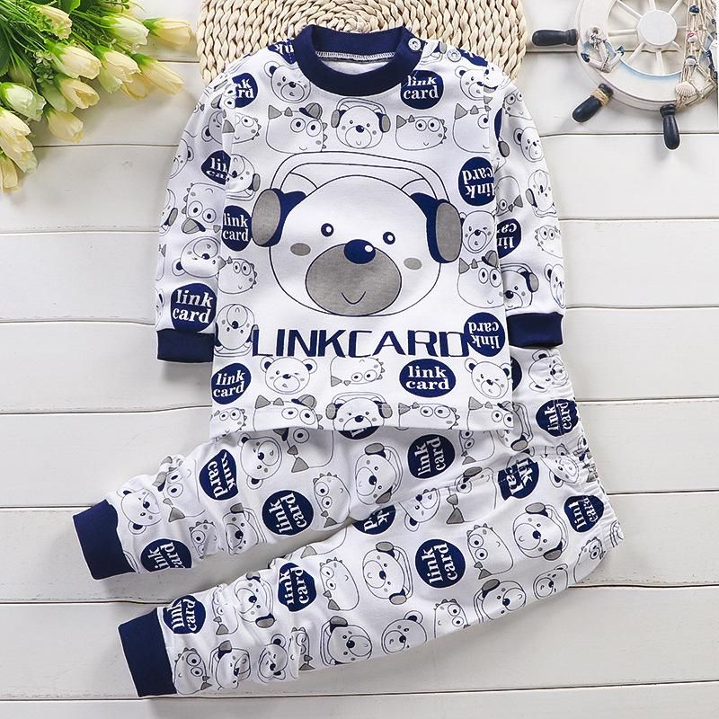 2-Piece Children'S Underwear Set Long-Sleeved Top + Pants A016
