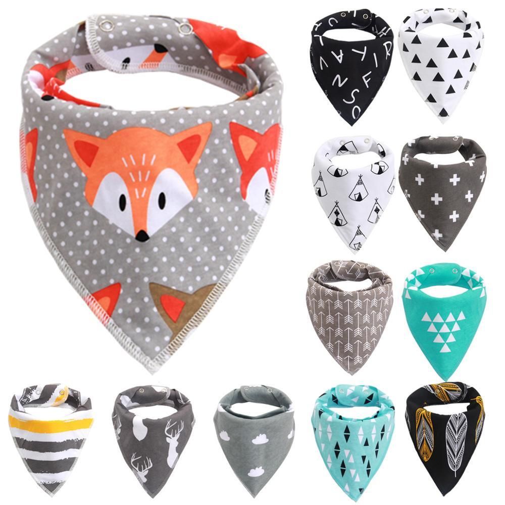 4PCS Baby Towel Baberos Bebes Soft Cotton Bibs Burp