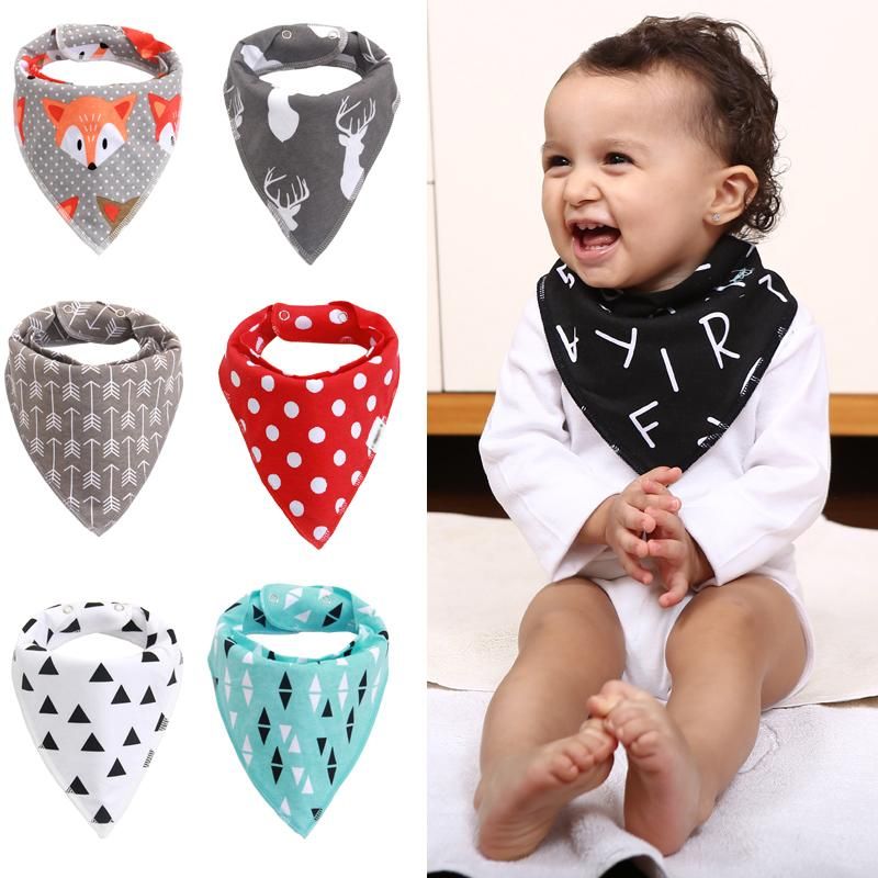 4PCS Baby Towel Baberos Bebes Soft Cotton Bibs Burp