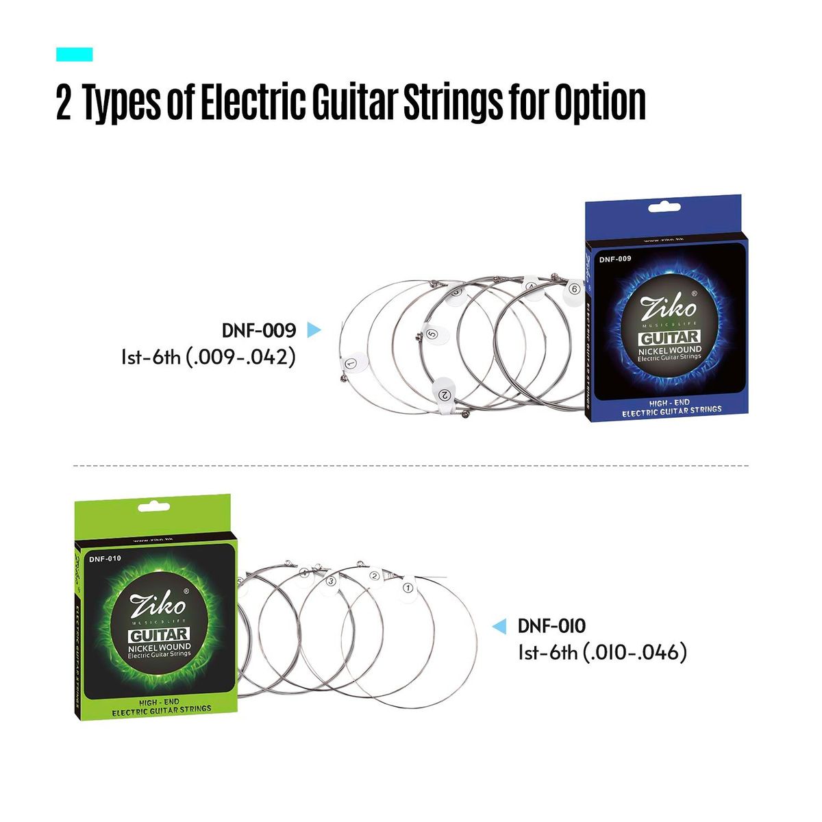 Electric Guitar Strings Hexagon Alloy Wire Nickel Wound
