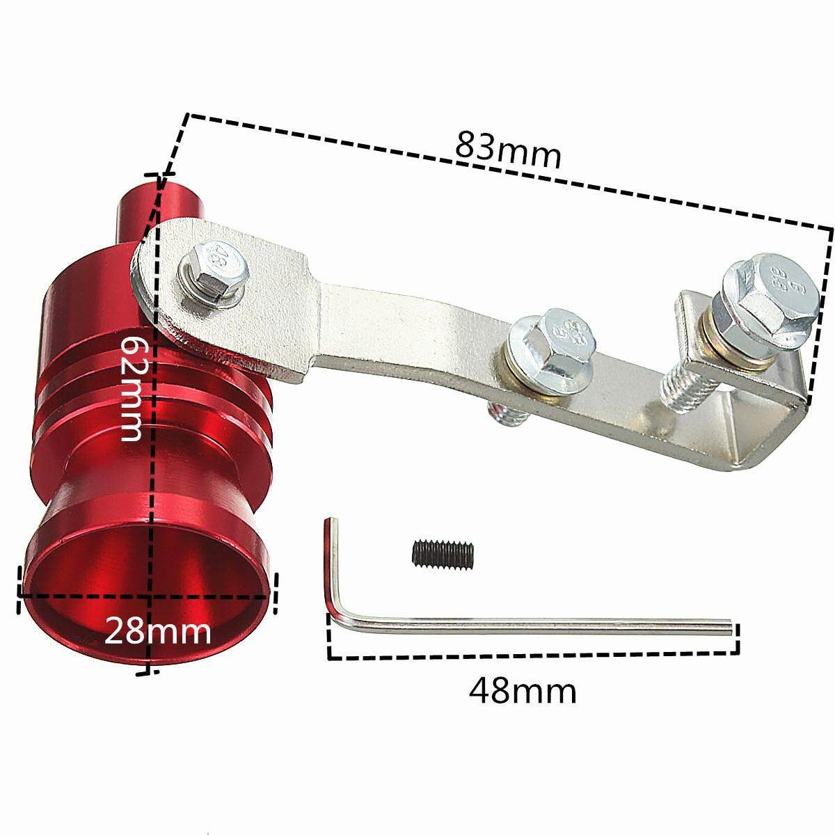 XL Size Exhaust Turbo Pipe Sound Muffler Bov Blow Off Valve Red BOV