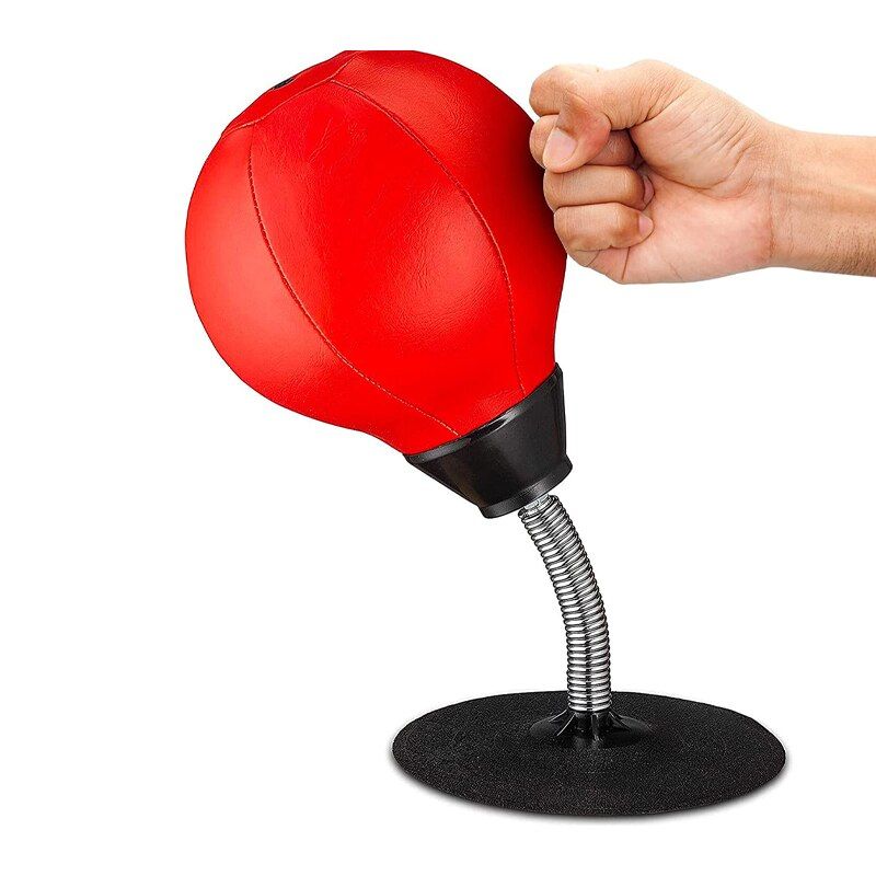 Portable Desk Punch Bags With Suction Cup Desktop Stand Up Boxing Ball For Home Office Pressure