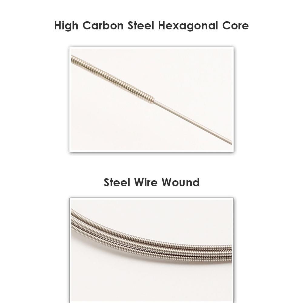 6 PCS Electric Guitar Strings (E-B-G-D-A-E) Steel Wire Strings Set Guitar Replacement Parts
