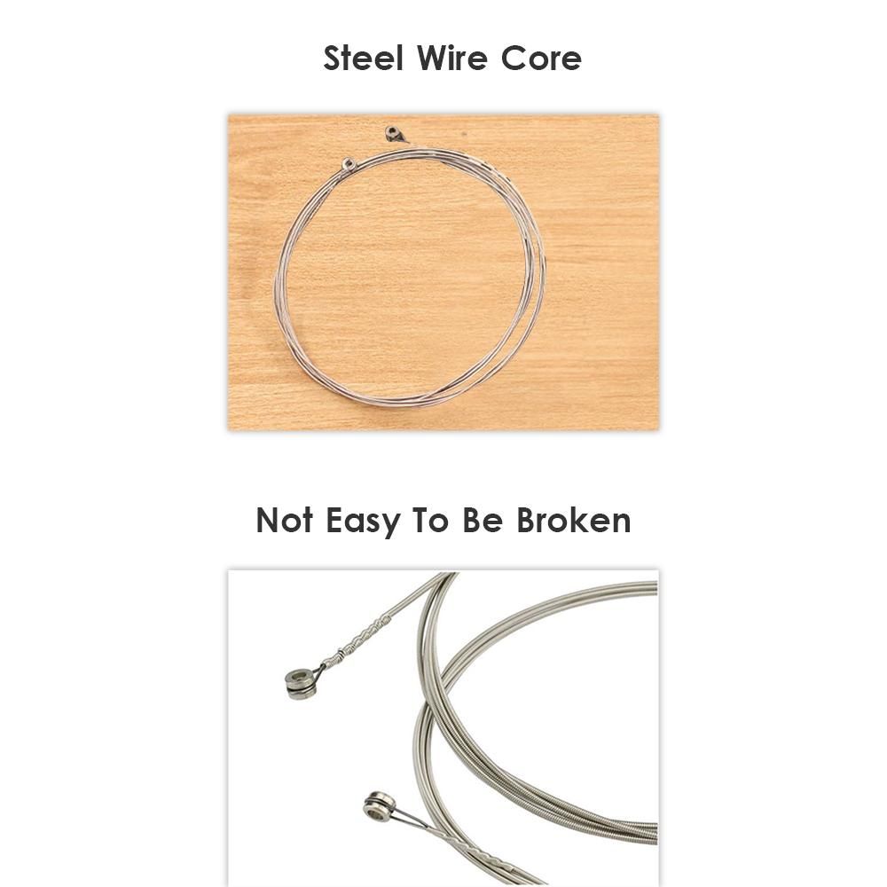 6 PCS Electric Guitar Strings (E-B-G-D-A-E) Steel Wire Strings Set Guitar Replacement Parts