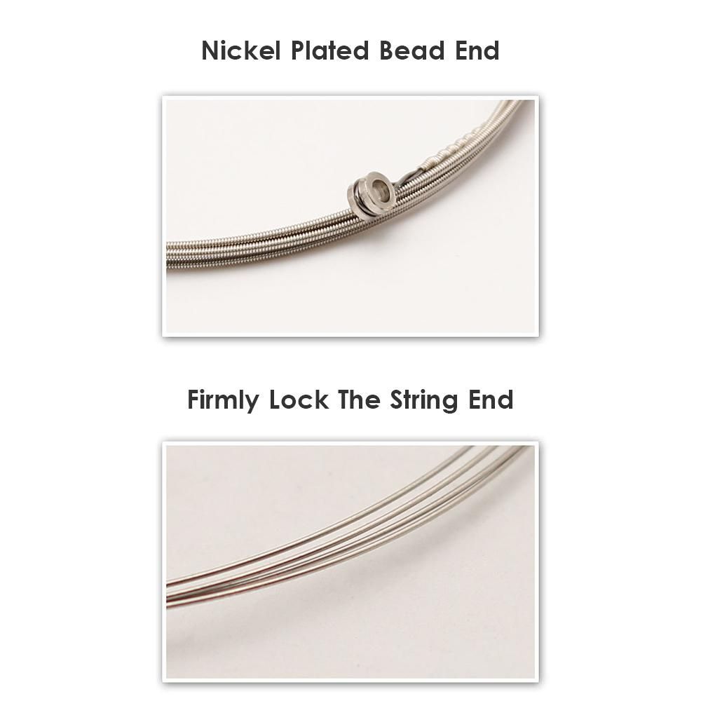 6 PCS Electric Guitar Strings (E-B-G-D-A-E) Steel Wire Strings Set Guitar Replacement Parts