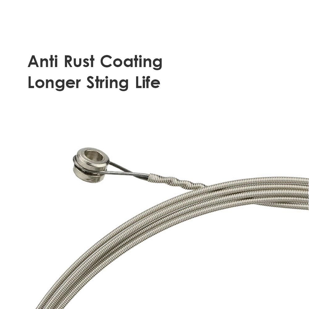 6 PCS Electric Guitar Strings (E-B-G-D-A-E) Steel Wire Strings Set Guitar Replacement Parts