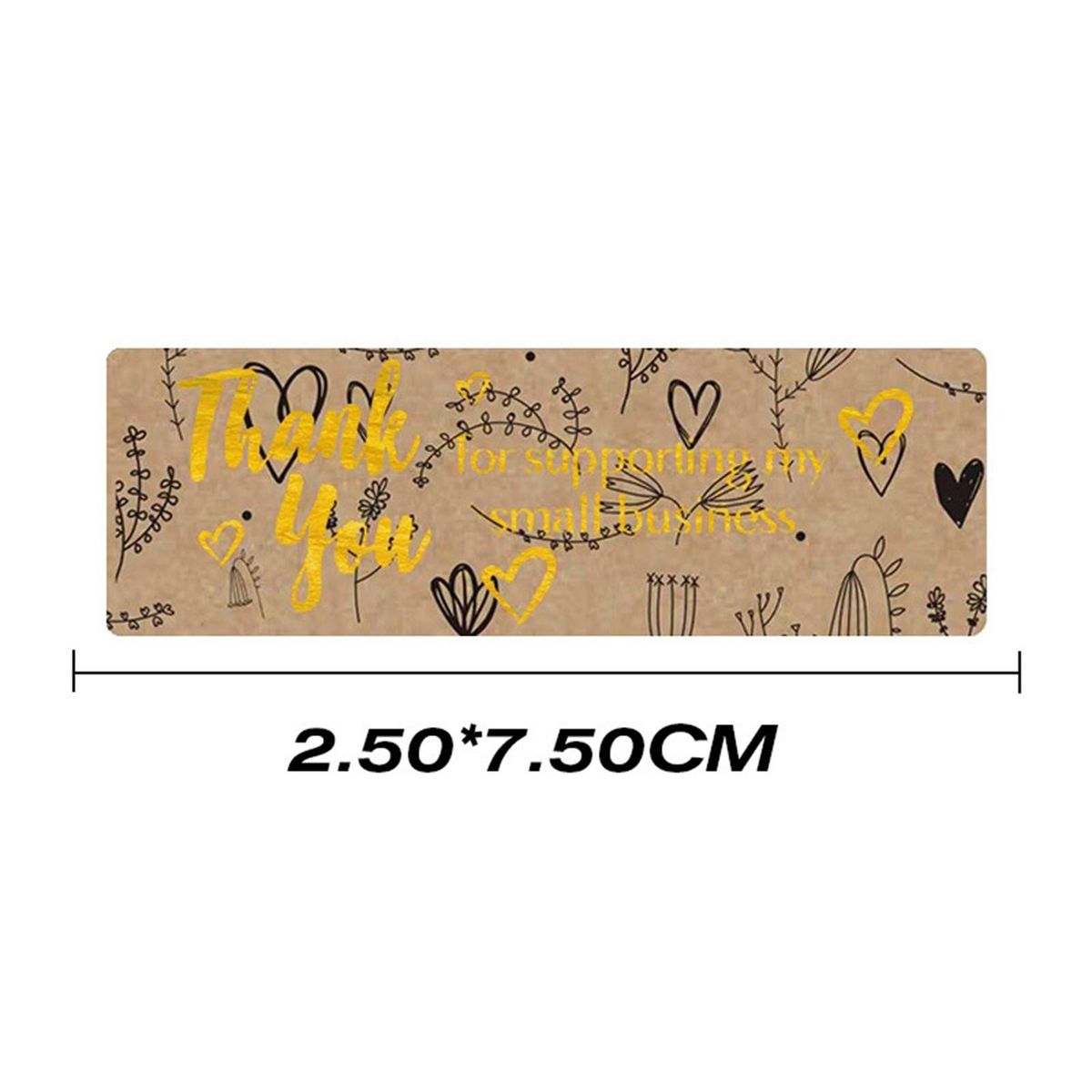 Kraft Thank YOU Stickers Seal Label Decorative For Gift Packaging