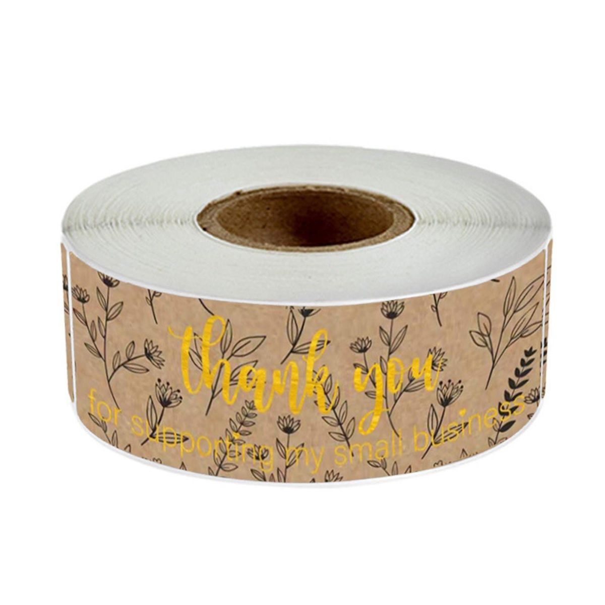 Kraft Thank YOU Stickers Seal Label Decorative For Gift Packaging