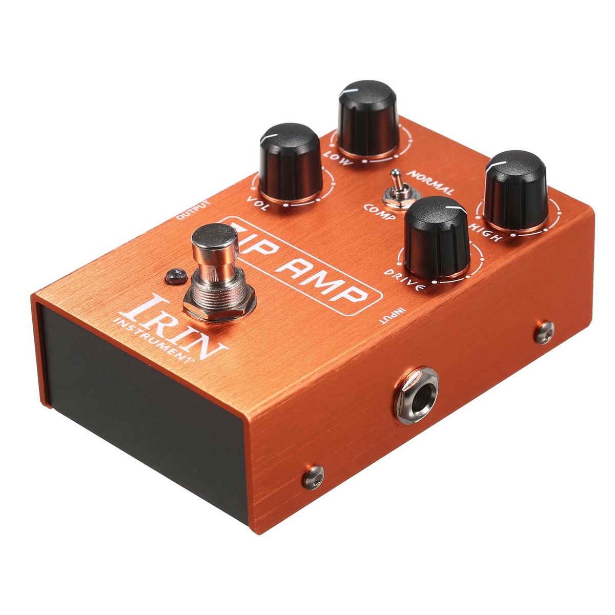 IRIN Overdrive Guitar Effect Pedal with Normal/Compression Modes Toggle Switch Low/High/Volume/Drive 4 Control Knobs for Electric Guitar - ZIP AMP