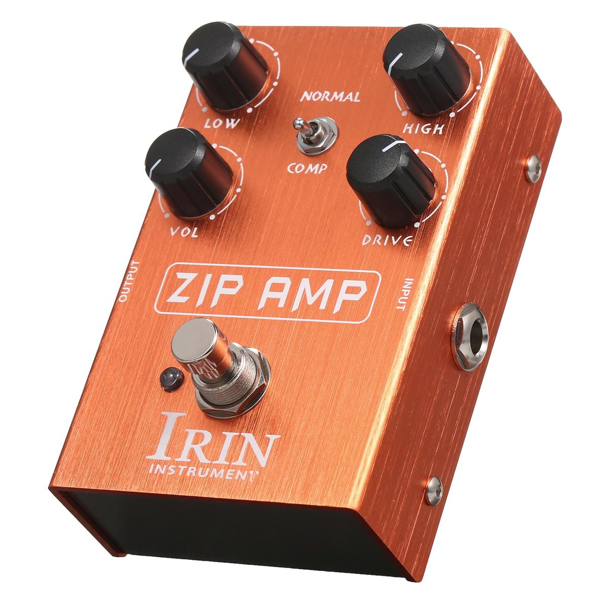 IRIN Overdrive Guitar Effect Pedal with Normal/Compression Modes Toggle Switch Low/High/Volume/Drive 4 Control Knobs for Electric Guitar - ZIP AMP