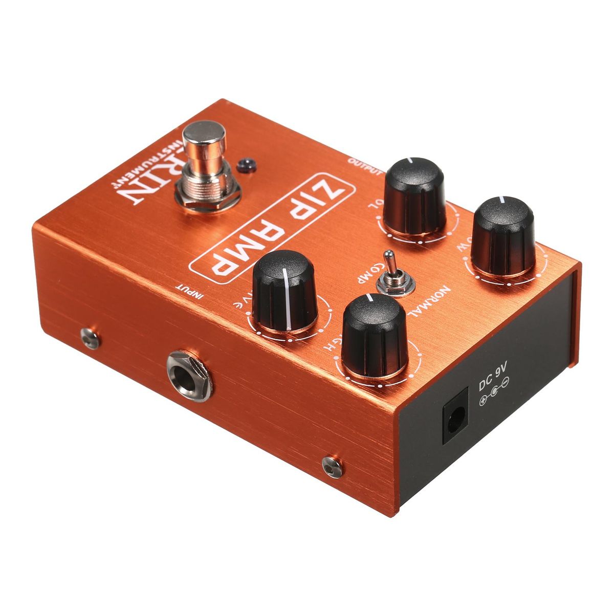 IRIN Overdrive Guitar Effect Pedal with Normal/Compression Modes Toggle Switch Low/High/Volume/Drive 4 Control Knobs for Electric Guitar - ZIP AMP