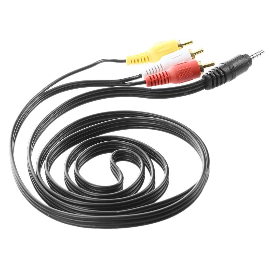 4.9ft 3.5mm plug to 3 RCA Male Adapter AV Extension Cable
