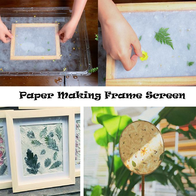 3set Paper Making Mold Papermaking Mould Frame Screen Tools Paper