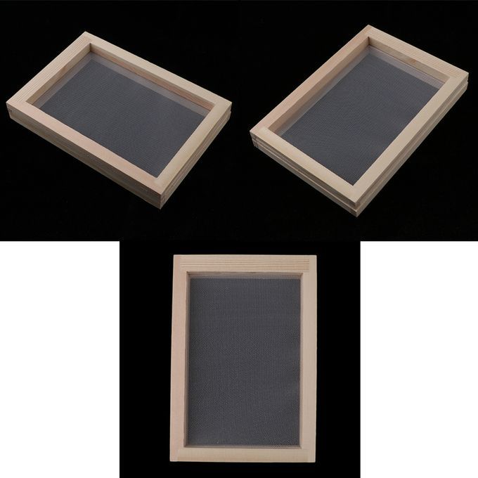 3set Paper Making Mold Papermaking Mould Frame Screen Tools Paper