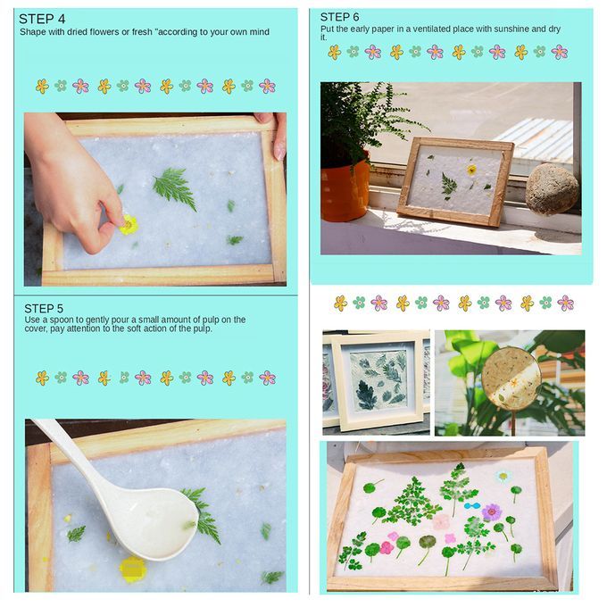 3set Paper Making Mold Papermaking Mould Frame Screen Tools Paper