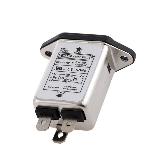 3Pin AC Power 205V 10A Single Phase Power Line Noise Filter