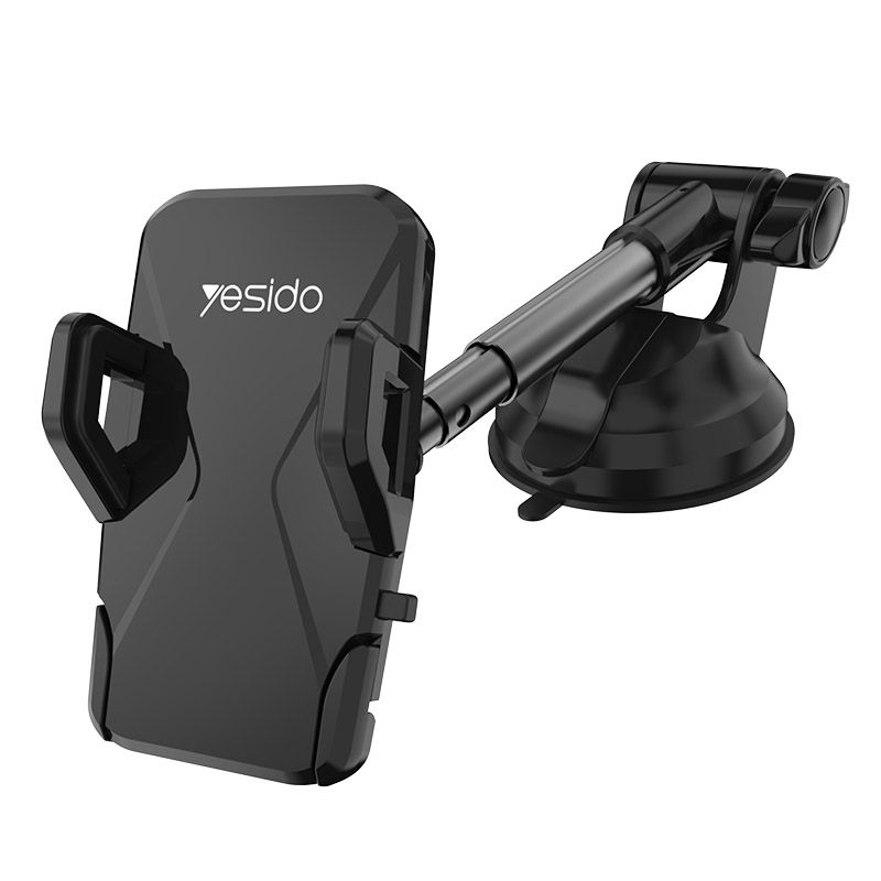 C40 Car Foldable 360 Degree Rotation Automatic Clip Phone Holder(Black)