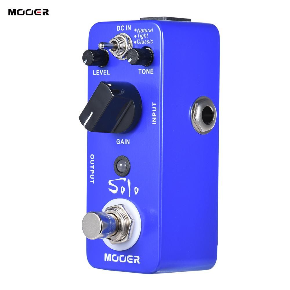 MOOER SOLO Distortion Guitar Effect Pedal High-gain True Bypass Full Metal Shell