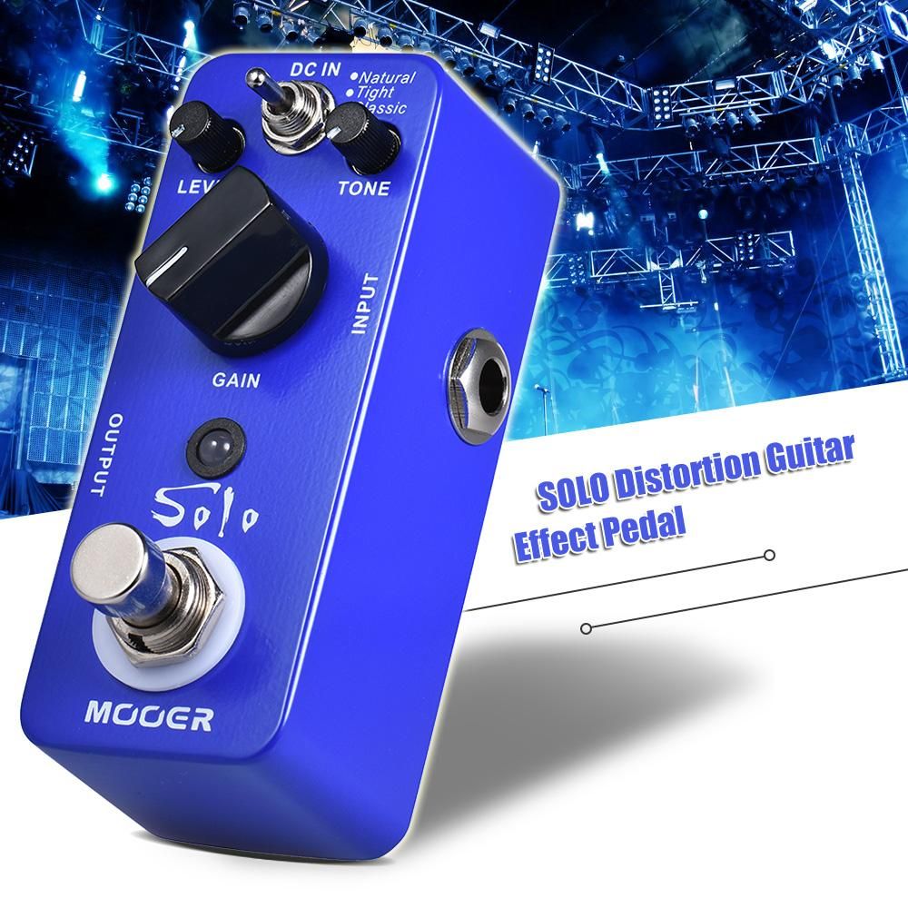 MOOER SOLO Distortion Guitar Effect Pedal High-gain True Bypass Full Metal Shell