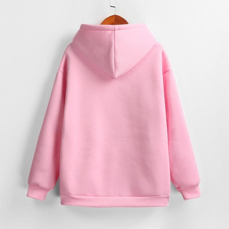 Women Sweatshirt Solid Color Hooded Neckline Dropped Shoulder Pocket Ribbed Long Sleeve Casual Loose Pullover