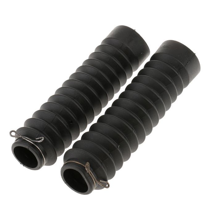 Pair Motorcycle Soft Rubber Front Fork Cover Gaiters Gators Boots -