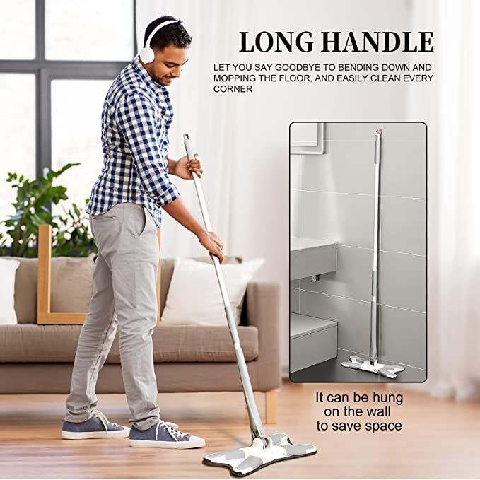 Self Twist Hands-Free Microfiber Cleaning Mop-  Mop