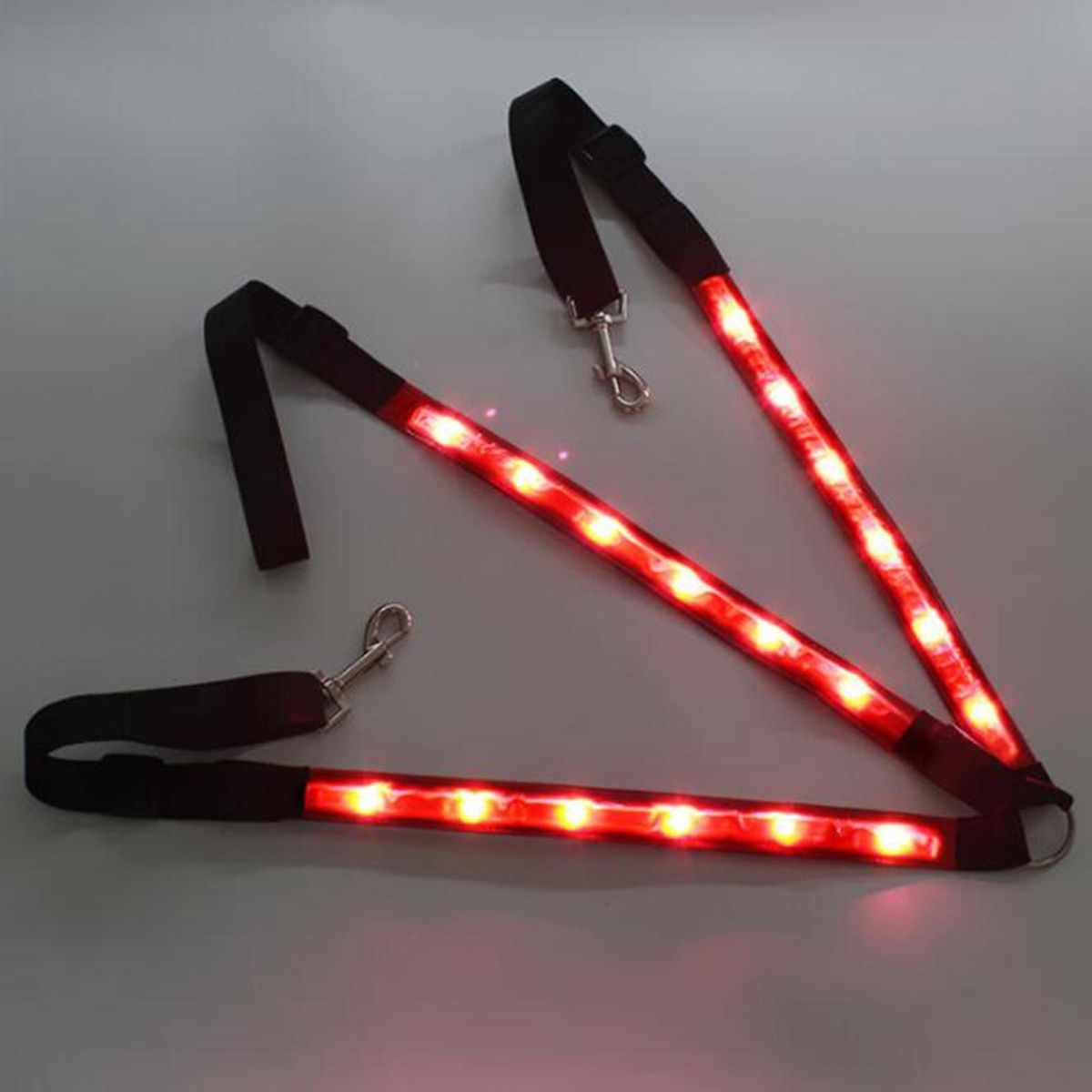 LED Horse Collar Breastplate Bridle Band Collars Hi-Vis For Red