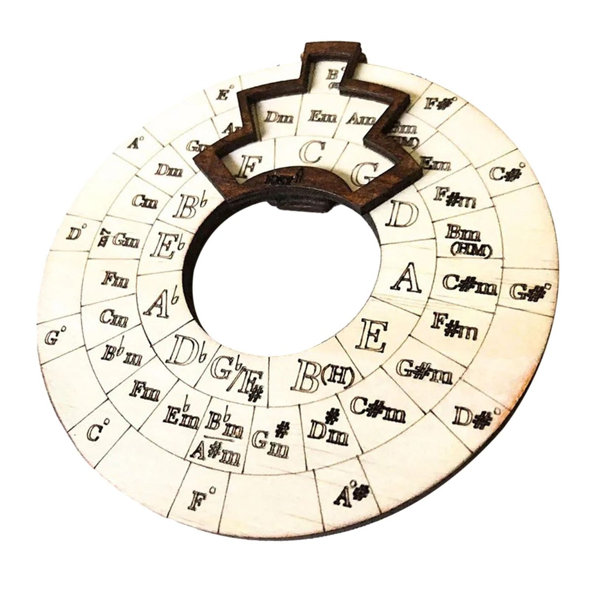 Circle Wooden Wheel Harmonious Tunes Handcrafted Wooden Melody Tool Burlywood