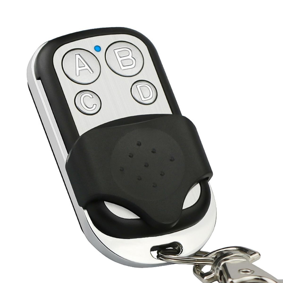 433MHz Copy Remote Controller Metal Clone Remotes 4 Buttons Cloning Key Fob Garage Duplicator Remote Control Key Fob with Cover Protection