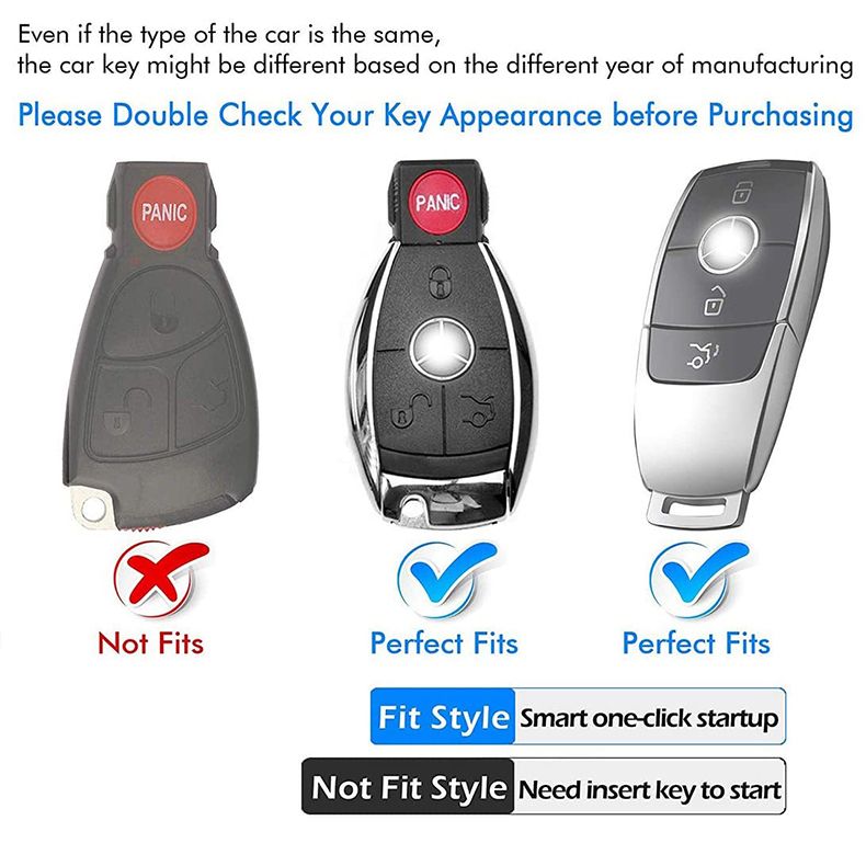 Zobig For Mercedes Benz Key Fob Cover Key Case Cover With C