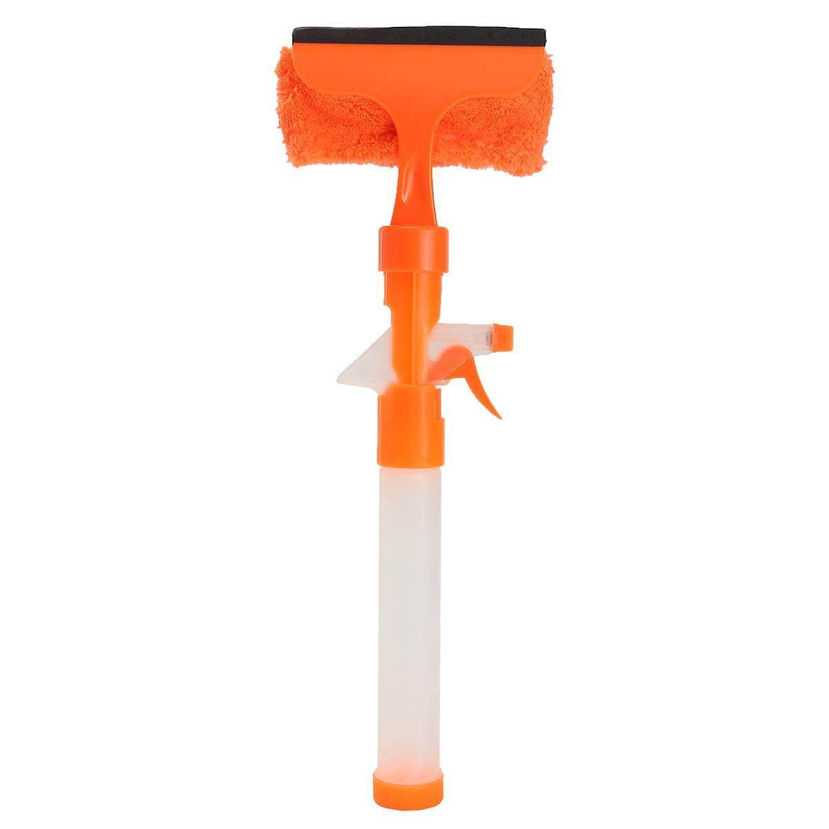 Window Glass Cleaner Wiper Scraper Brush Cleaning Tools With Cloth Pad New Orange