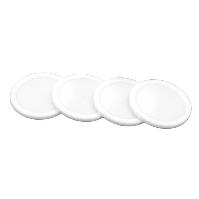 2PCS Plastic Air Hockey Pushers And 4PCS Pucks Replacement For White