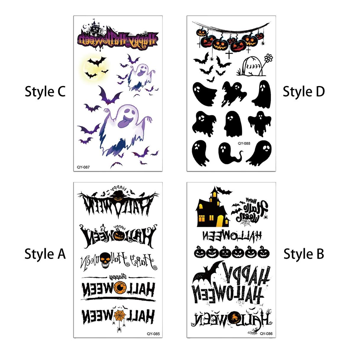 Paperback Sticker Horror Waterproof Halloween Fake Style A