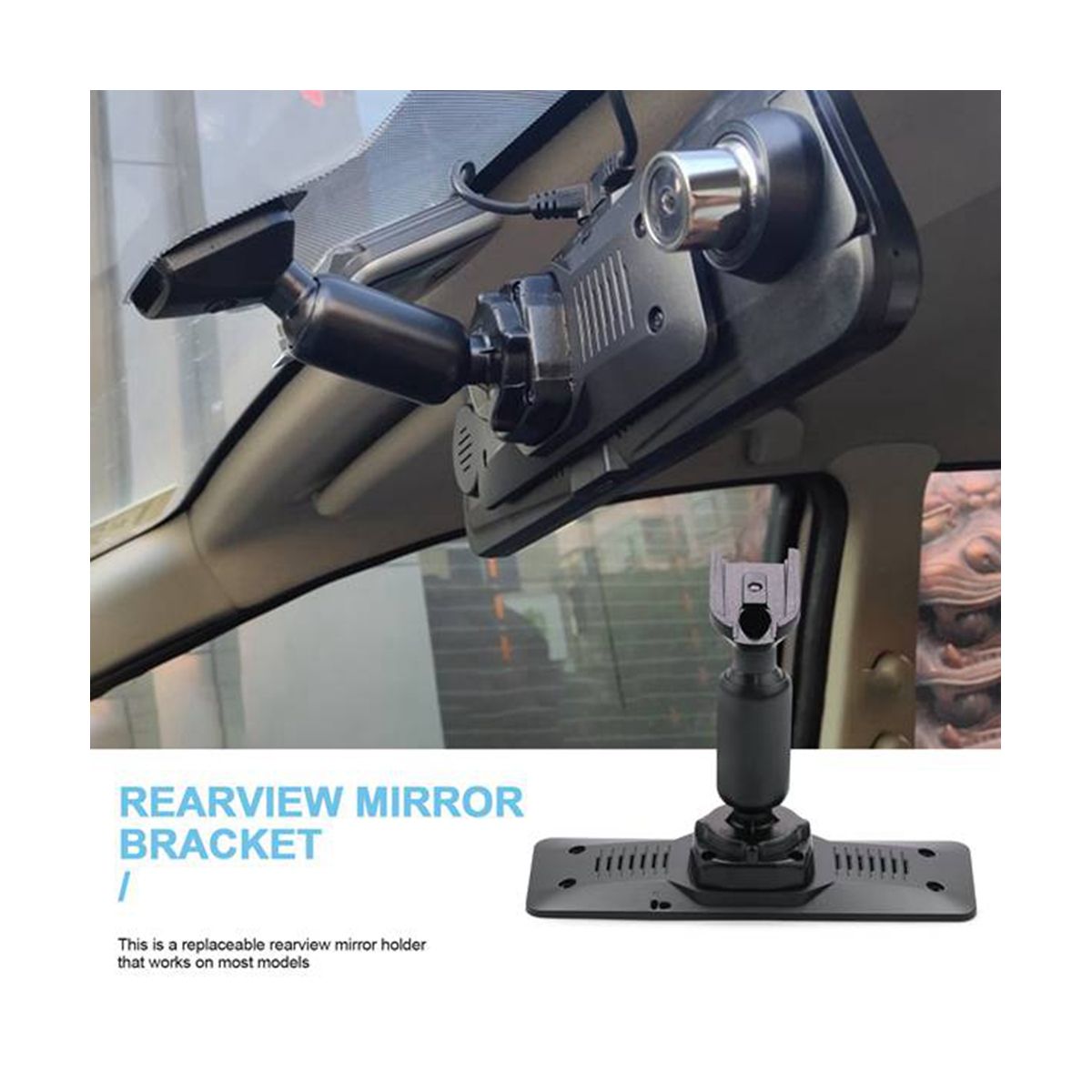 2 x Interior Rear View Mirror Back Panel Mounting Bracket for Car DVR