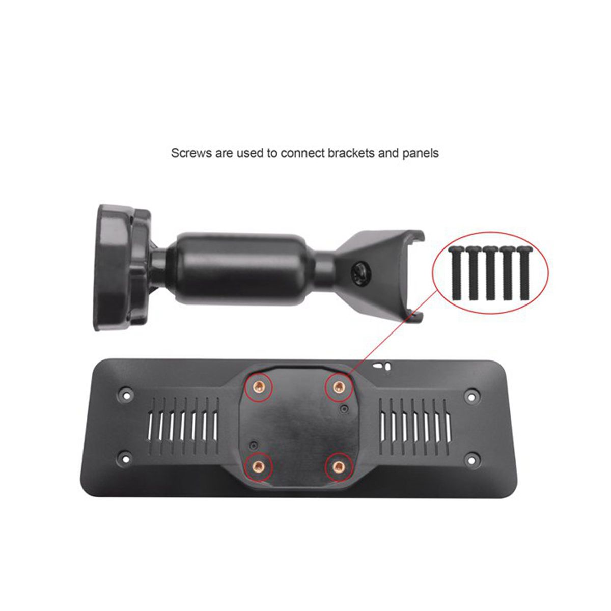 2 x Interior Rear View Mirror Back Panel Mounting Bracket for Car DVR