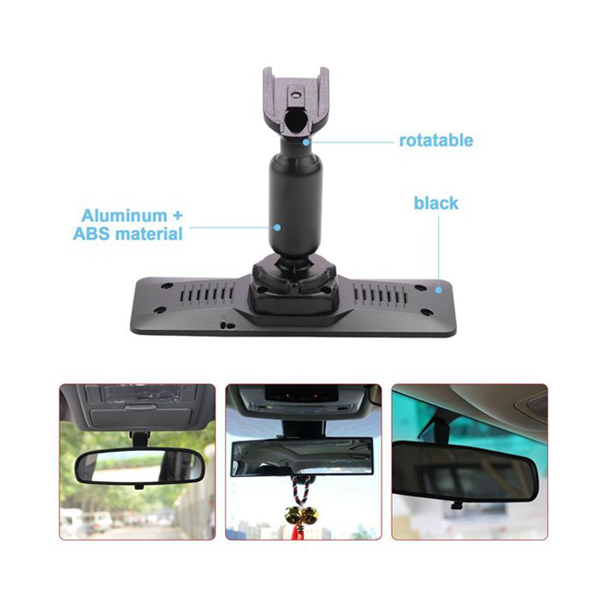 2 x Interior Rear View Mirror Back Panel Mounting Bracket for Car DVR