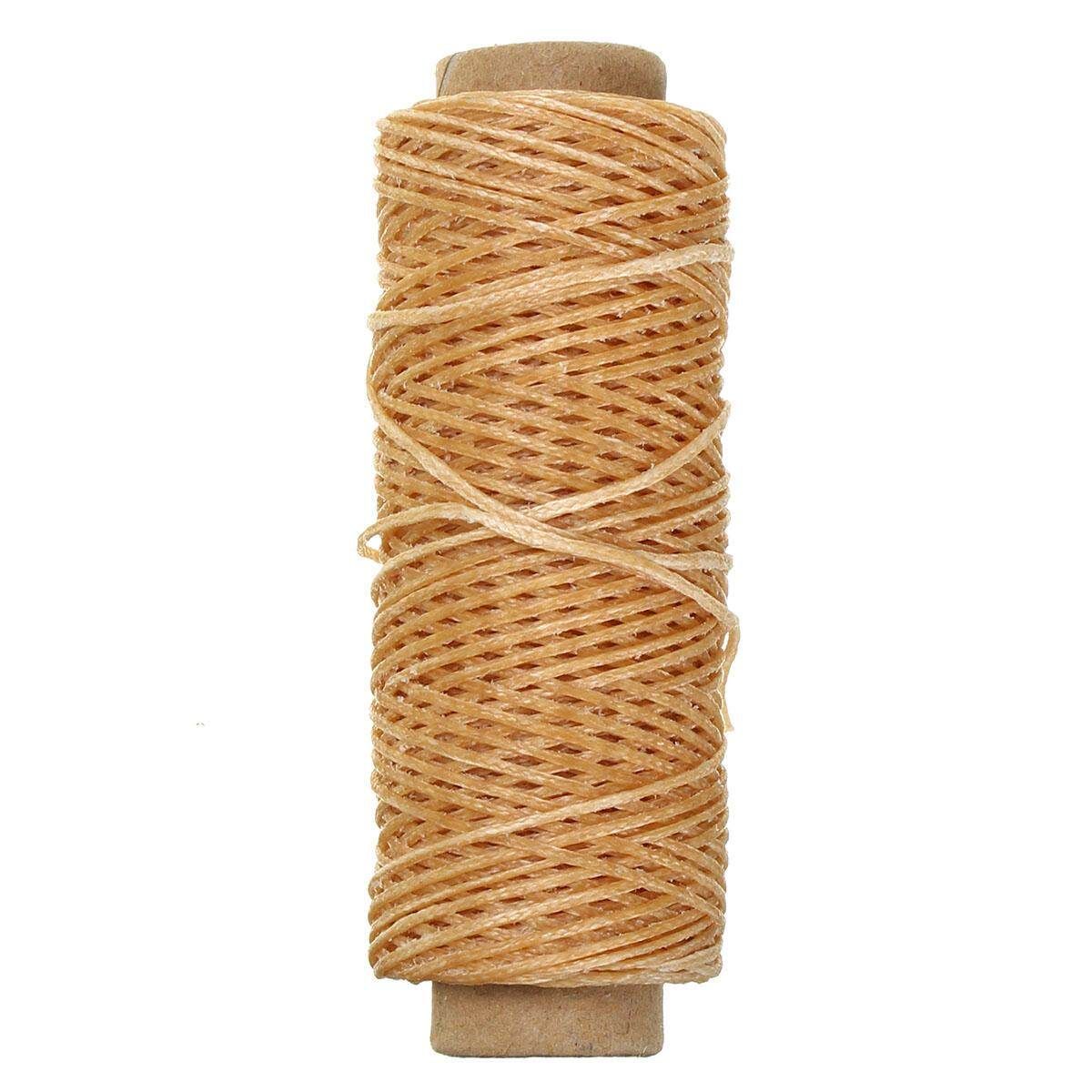 50m/roll Waxed Thread Cotton Cord String Strap Hand Stitching Thread For Leather Handicraft Tool Material Accessories True Color