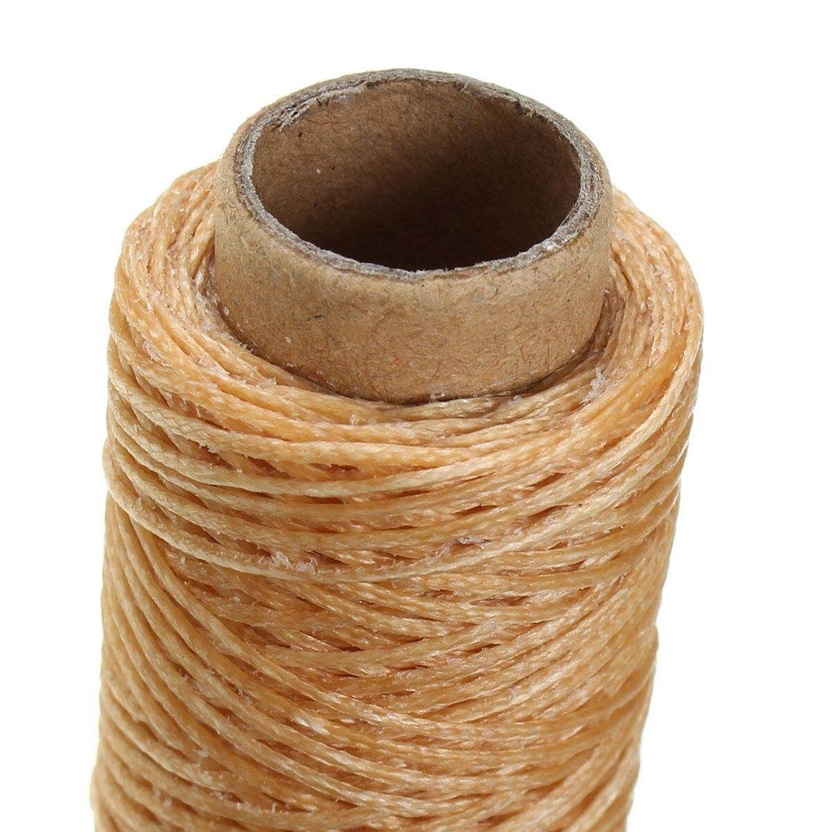 50m/roll Waxed Thread Cotton Cord String Strap Hand Stitching Thread For Leather Handicraft Tool Material Accessories True Color
