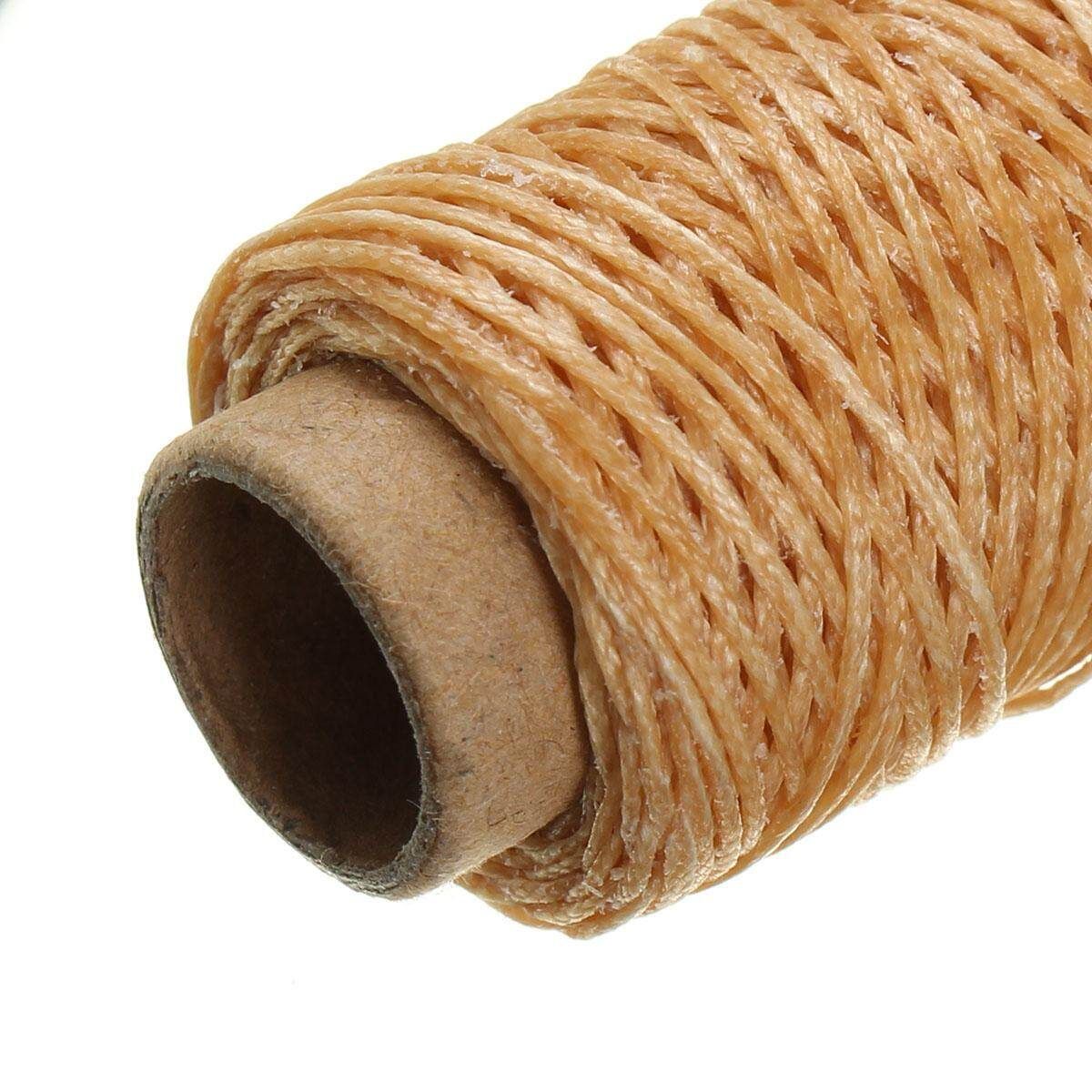 50m/roll Waxed Thread Cotton Cord String Strap Hand Stitching Thread For Leather Handicraft Tool Material Accessories True Color