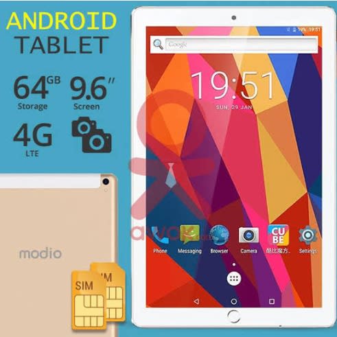 Modio M96 - Dual Sim Tablet - 9.6" - 64GB ROM - 3GB RAM - Keyboard - Touch Pen