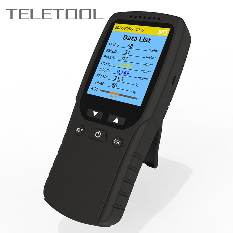 DM106A Portable Multi-Function Gas Detector PM2.5 Formaldehyde(HCHO) Air Quality Monitor Analyzer Meter Dust Sensor USB Charge