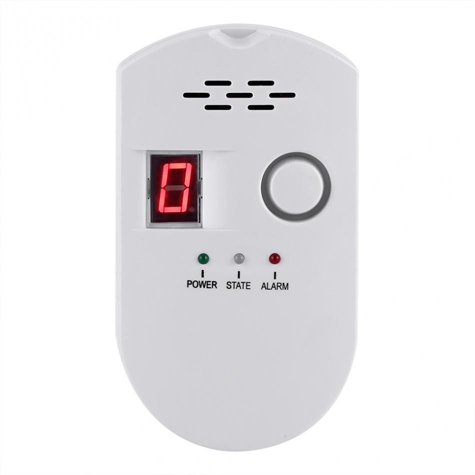 BRJ-502D LCD LPG LNG Coal Natural Gas Leak Security Alarm Sensor Warning Detector Smart Monitor LED Digital Display Gas Detector