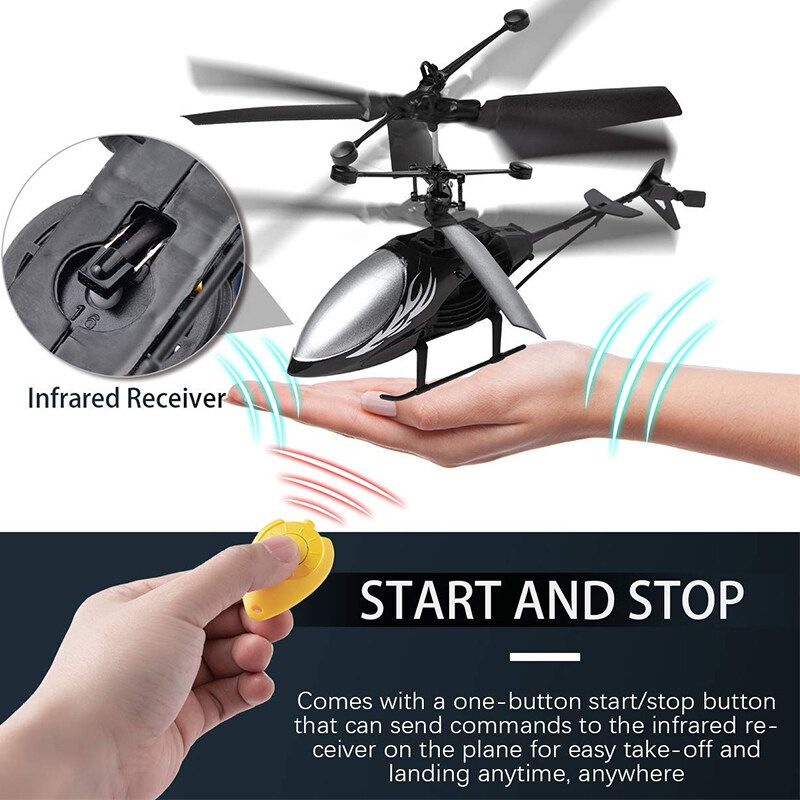 Induction Gesture Sensing Hand Control Flying Remote Control Children's Stall Selling Hot Explosion-proof Electric Toys -Blue