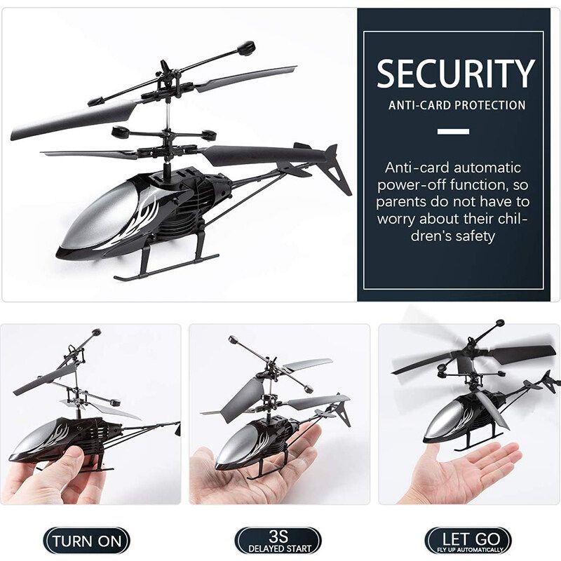 Induction Gesture Sensing Hand Control Flying Remote Control Children's Stall Selling Hot Explosion-proof Electric Toys -Blue