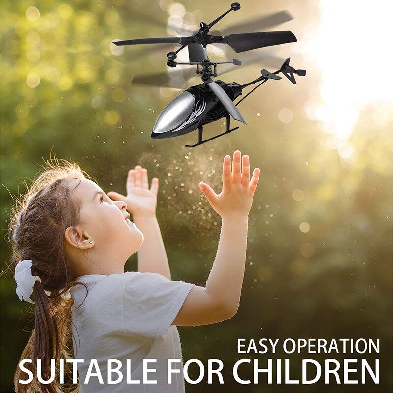 Induction Gesture Sensing Hand Control Flying Remote Control Children's Stall Selling Hot Explosion-proof Electric Toys -Blue