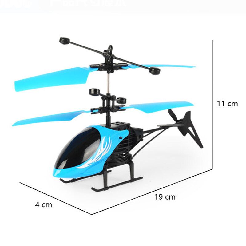 Induction Gesture Sensing Hand Control Flying Remote Control Children's Stall Selling Hot Explosion-proof Electric Toys -Blue